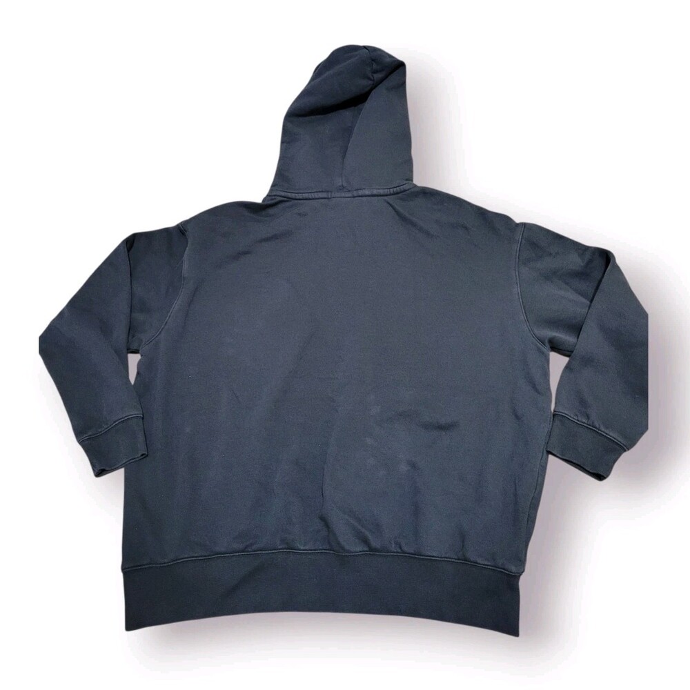 Nike Men's Black center check Pullover Hoodie Med Regular Hooded Pockets Logo - Picture 2 of 12